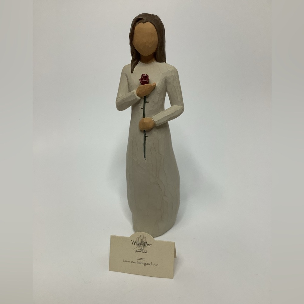 Willow Tree Love Figurine Demdaco Susan Lordi 2003 Woman with Rose Collectible